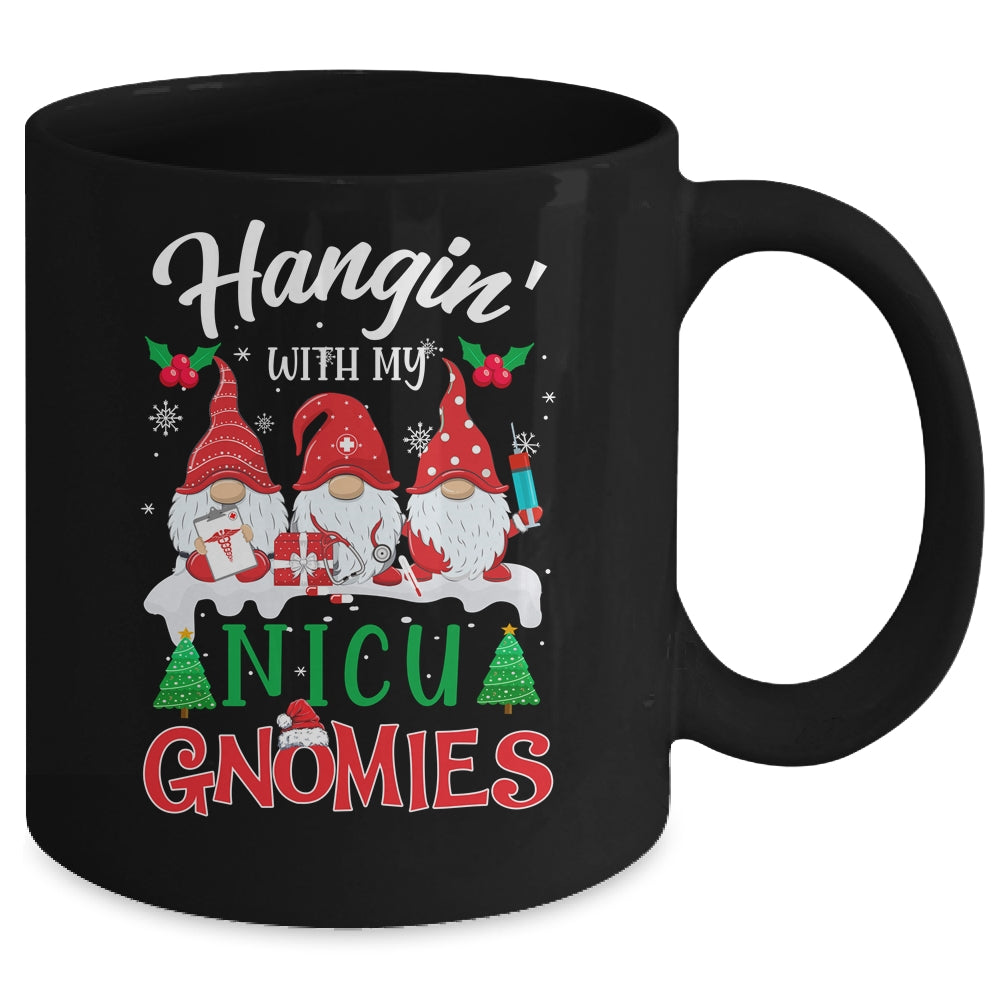 Hangin' With My NICU Gnomies Nurse Christmas Santa Hat Mug | siriusteestore