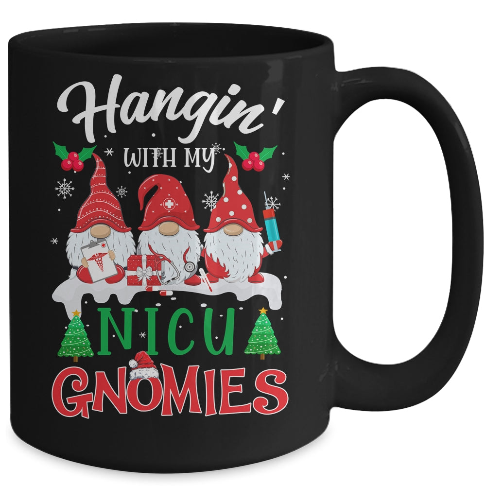 Hangin' With My NICU Gnomies Nurse Christmas Santa Hat Mug | siriusteestore