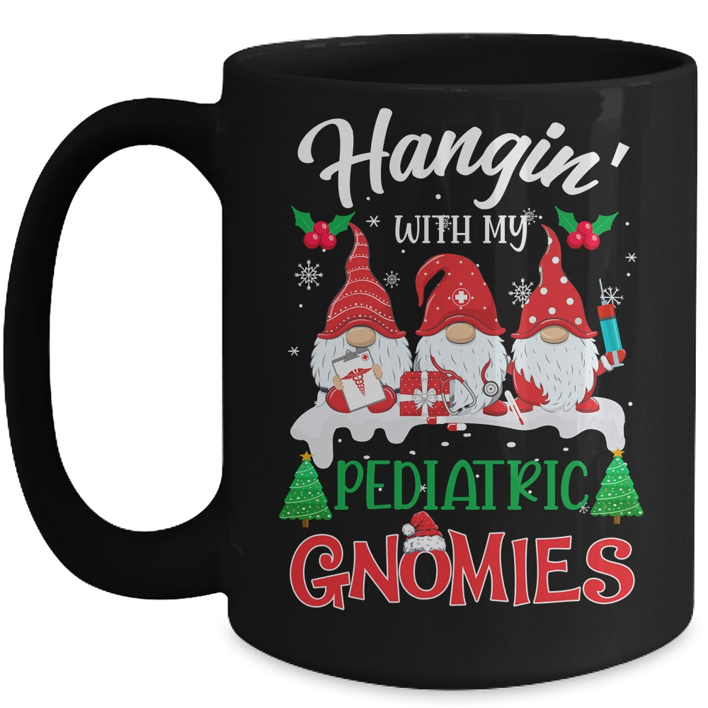 Hangin' With My Pediatric Gnomies Nurse Christmas Santa Hat Mug | siriusteestore