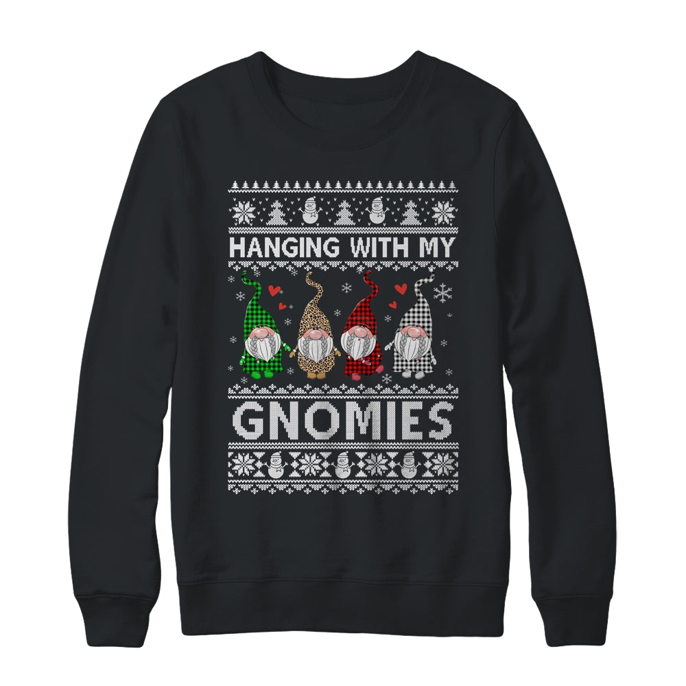 Hanging With My Gnomies Cute Gnomes Christmas Ugly Shirt & Sweatshirt | siriusteestore