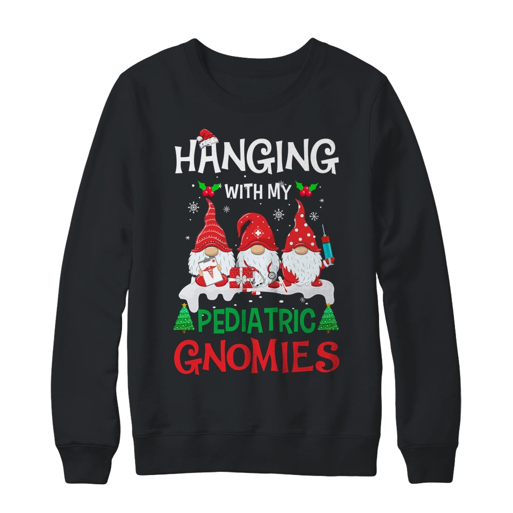 Hanging With My Pediatric Gnomies Nurse Christmas Santa Hat Shirt & Sweatshirt | siriusteestore