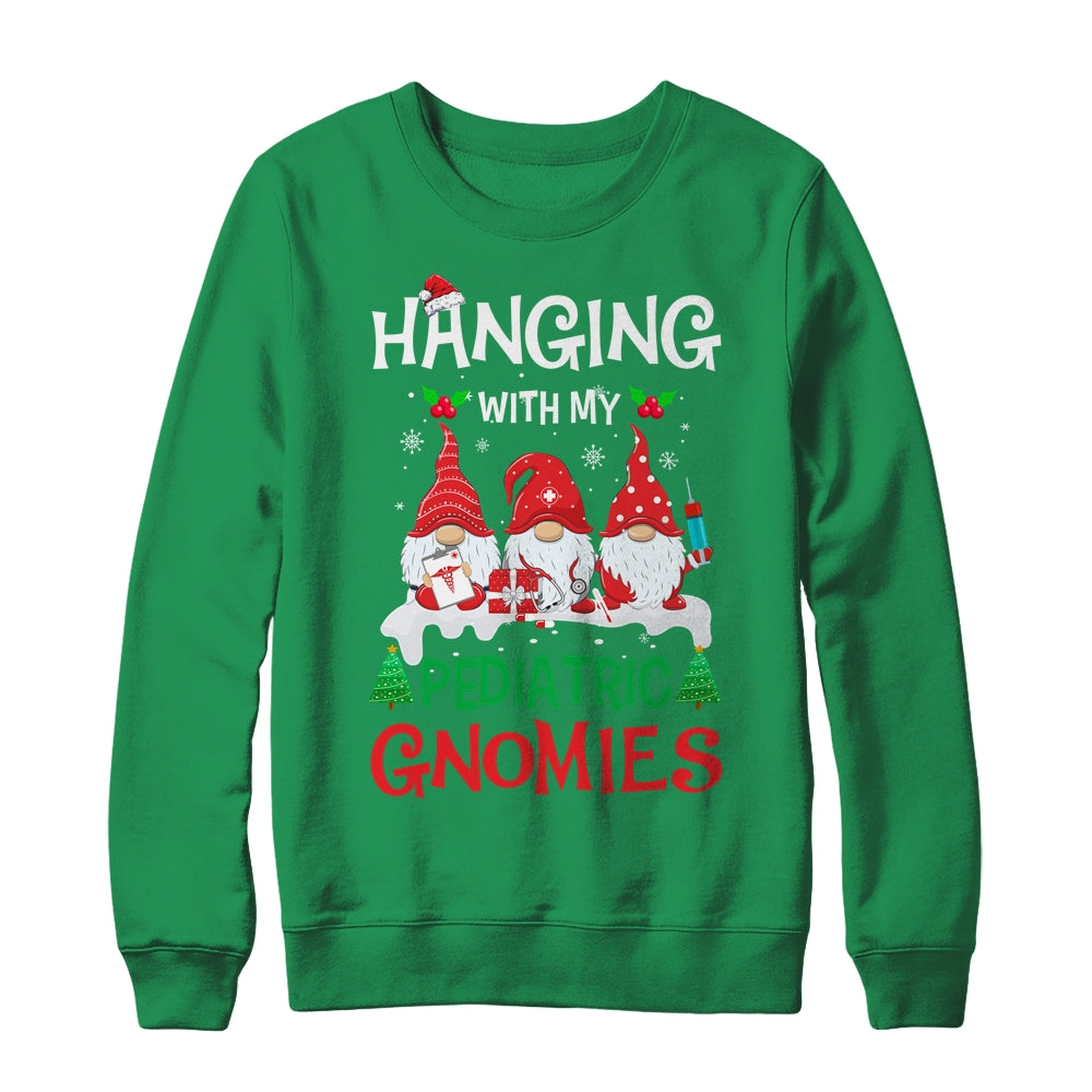 Hanging With My Pediatric Gnomies Nurse Christmas Santa Hat Shirt & Sweatshirt | siriusteestore