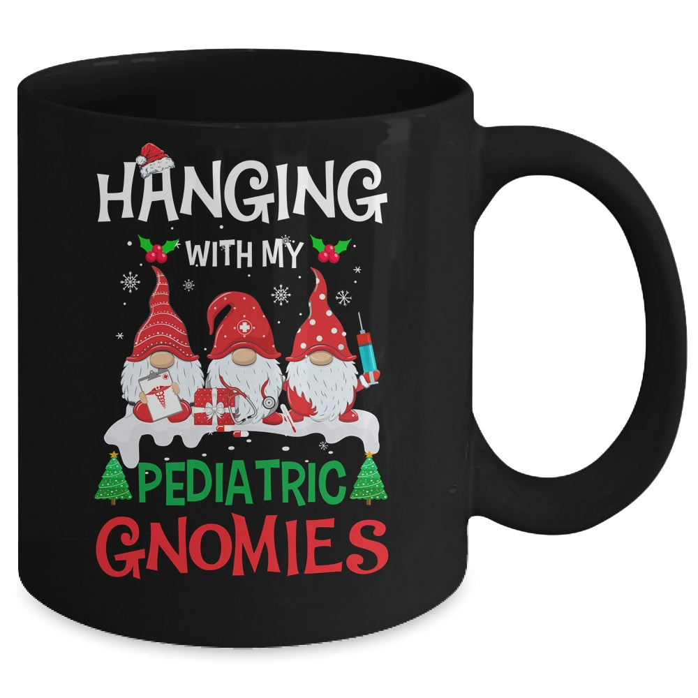Hanging With My Pediatric Gnomies Nurse Christmas Santa Hat Mug | siriusteestore