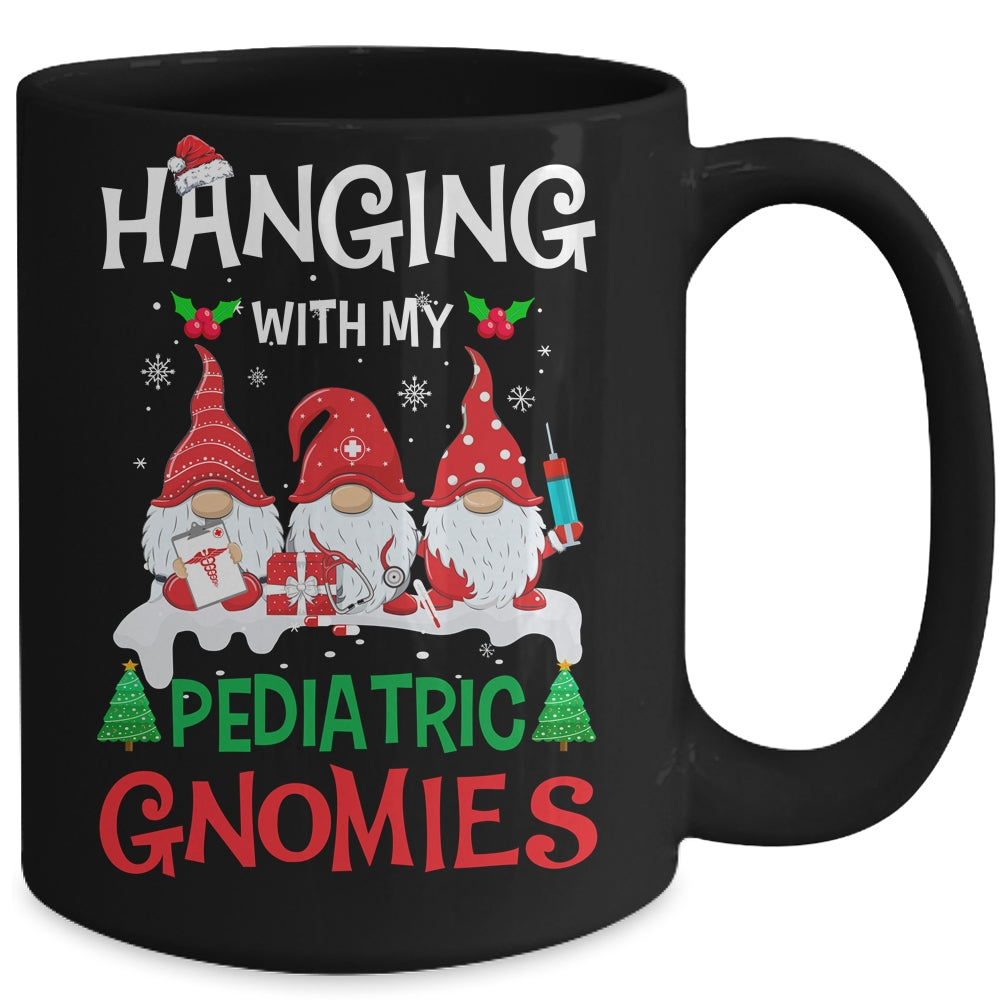 Hanging With My Pediatric Gnomies Nurse Christmas Santa Hat Mug | siriusteestore