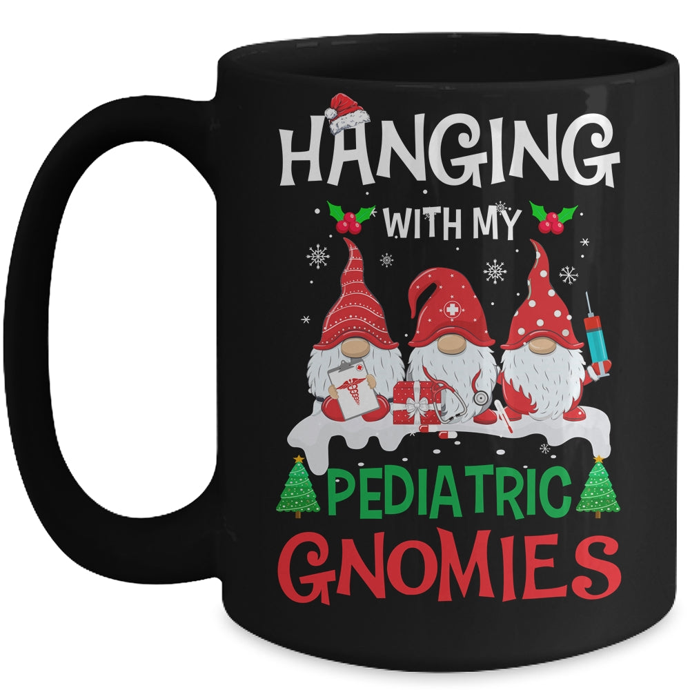 Hanging With My Pediatric Gnomies Nurse Christmas Santa Hat Mug | siriusteestore