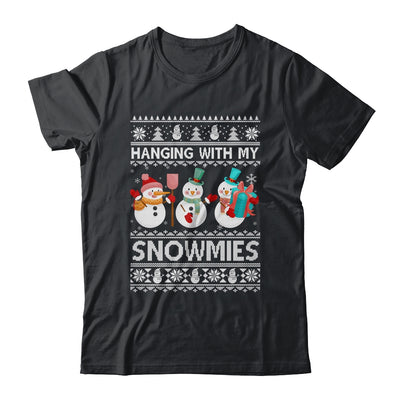 Hanging With My Snowmies Snowman Ugly Christmas Shirt & Sweatshirt | siriusteestore