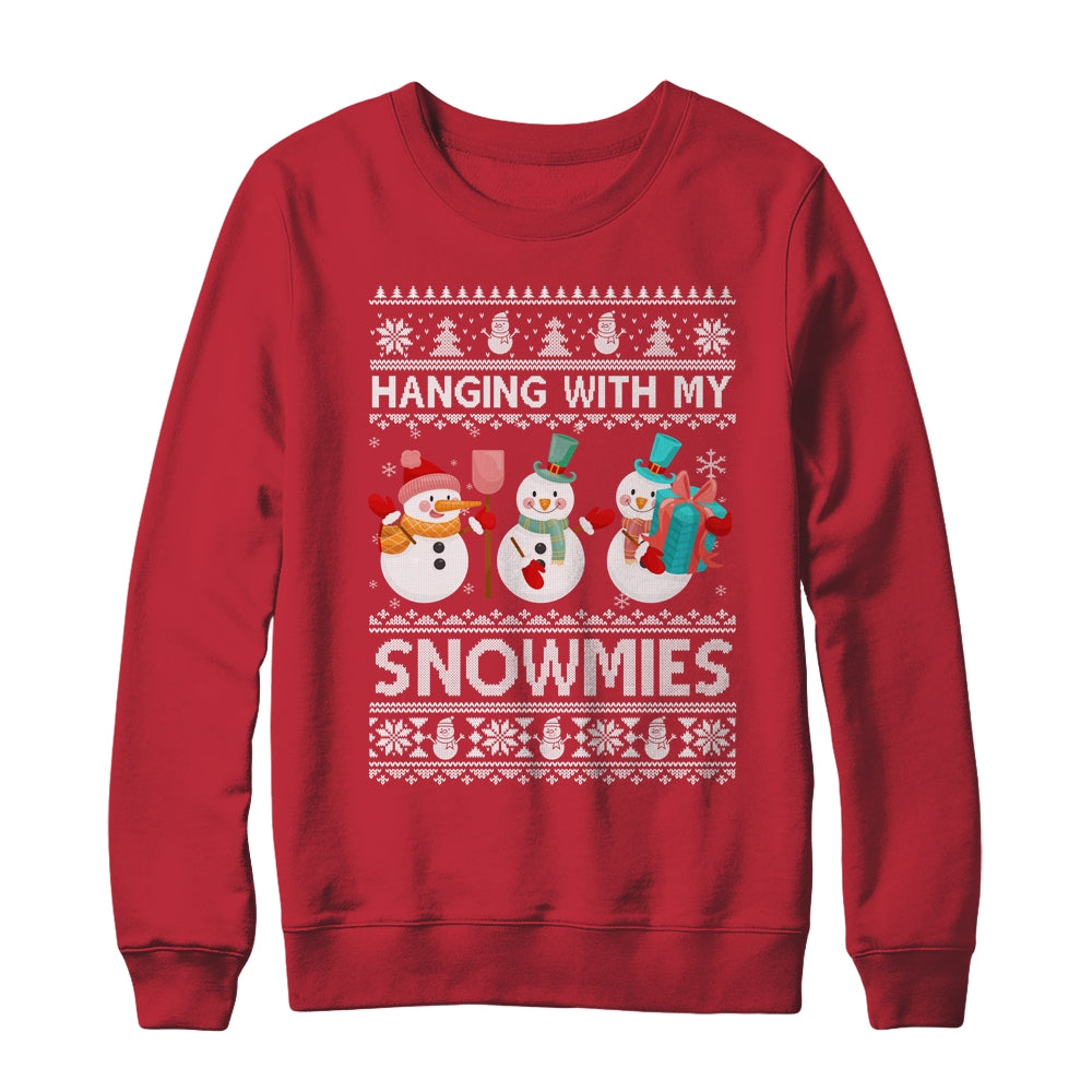 Hanging With My Snowmies Snowman Ugly Christmas Shirt & Sweatshirt | siriusteestore