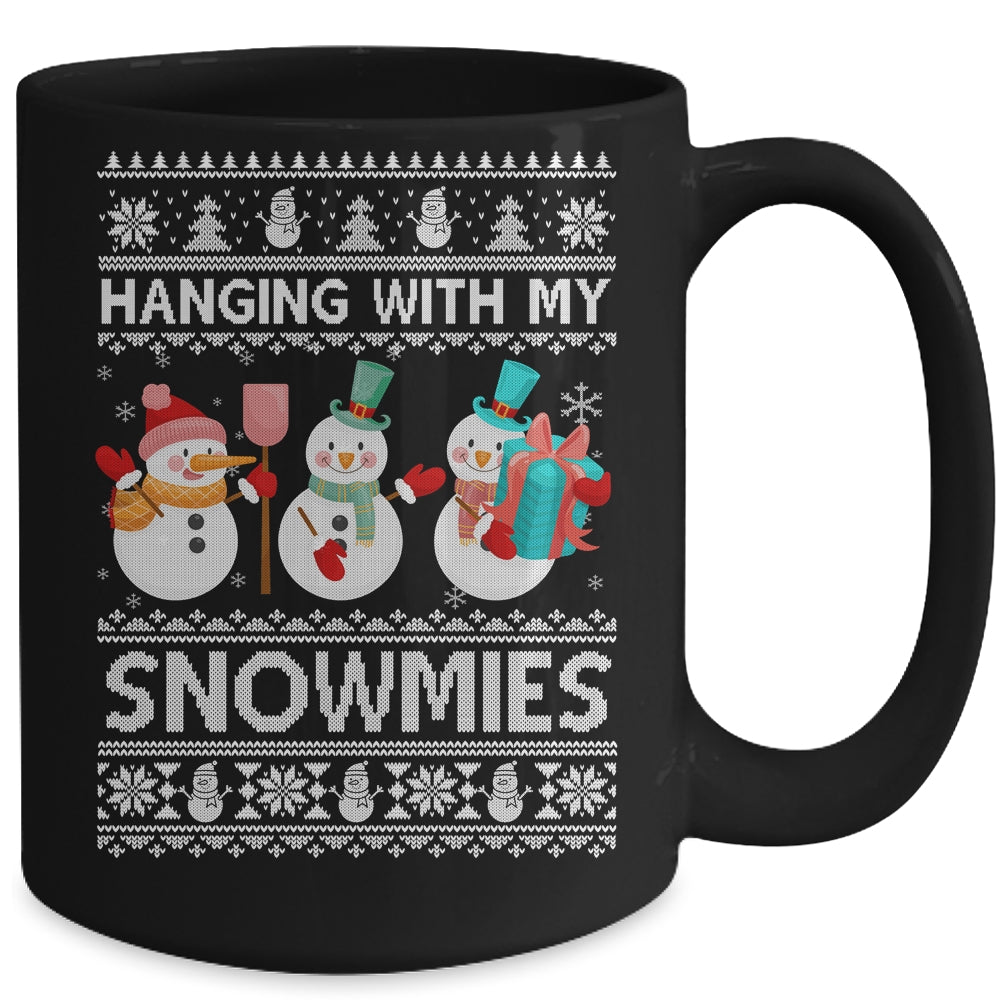 Hanging With My Snowmies Snowman Ugly Christmas Mug | siriusteestore