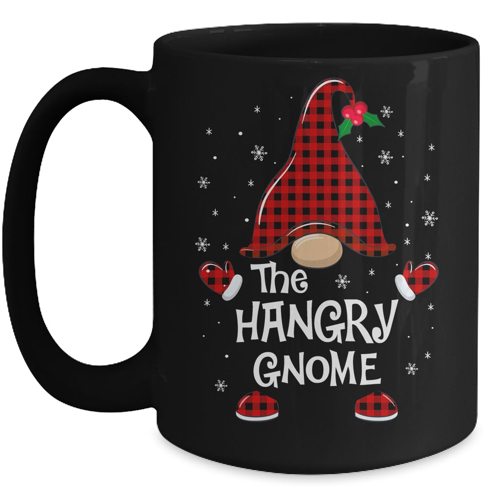 Hangry Gnome Buffalo Plaid Matching Christmas Pajama Gift Mug | siriusteestore