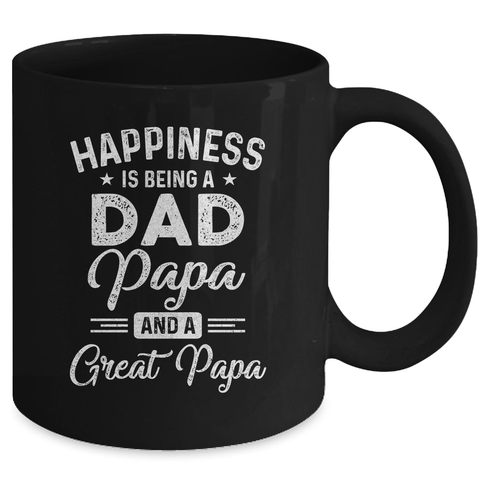 Happiness Is Being A Dad Papa And Great Papa Mug | siriusteestore