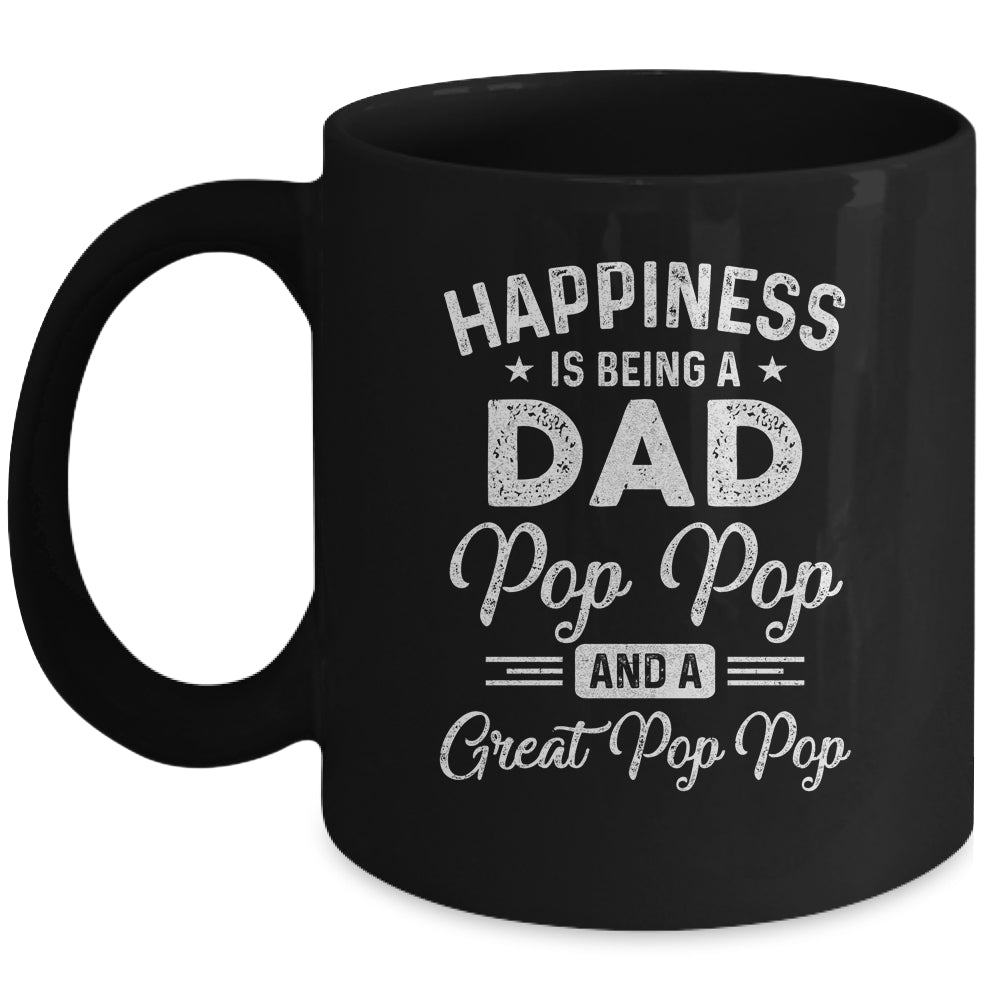 Happiness Is Being A Dad Pop Pop And Great Pop Pop Mug | siriusteestore