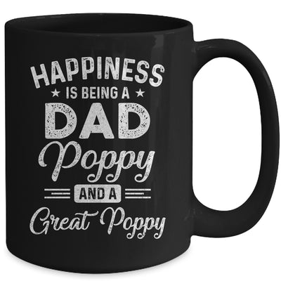 Happiness Is Being A Dad Poppy And Great Poppy Mug | siriusteestore