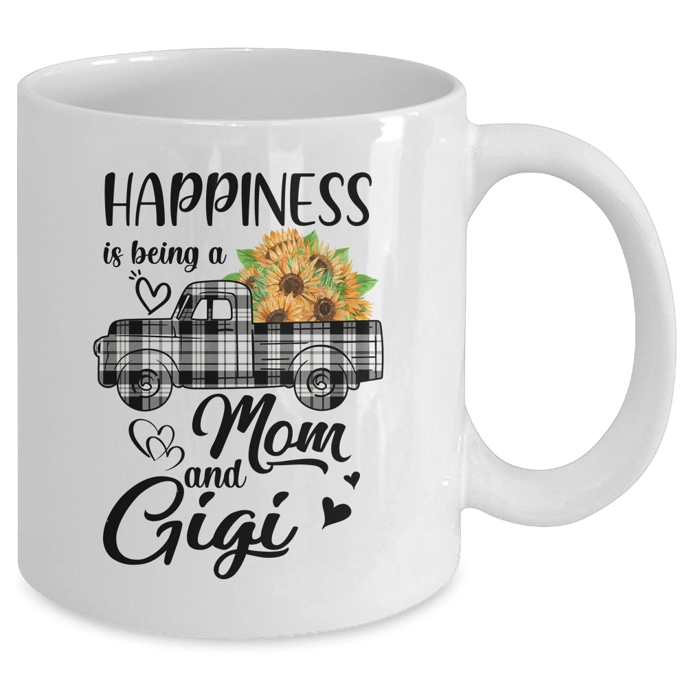Happiness Is Being A Mom And Gigi Sunflower Mug | siriusteestore