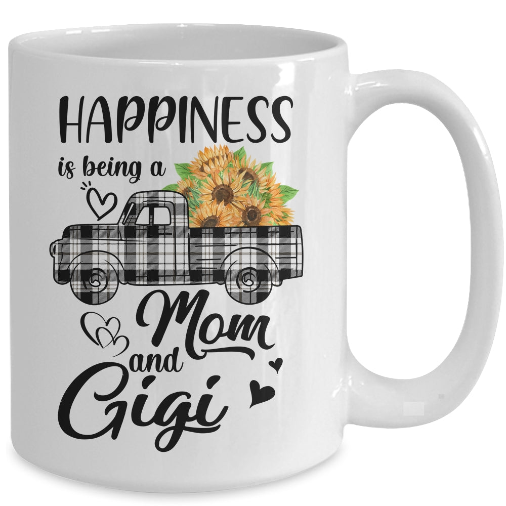 Happiness Is Being A Mom And Gigi Sunflower Mug | siriusteestore