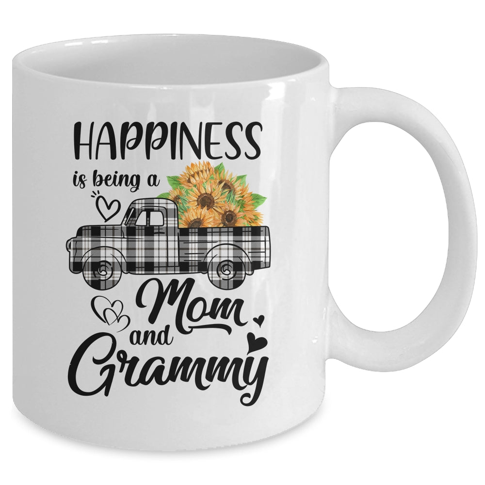 Happiness Is Being A Mom And Grammy Sunflower Mug | siriusteestore