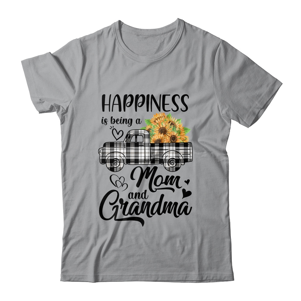 Happiness Is Being A Mom And Grandma Sunflower Shirt & Hoodie | siriusteestore
