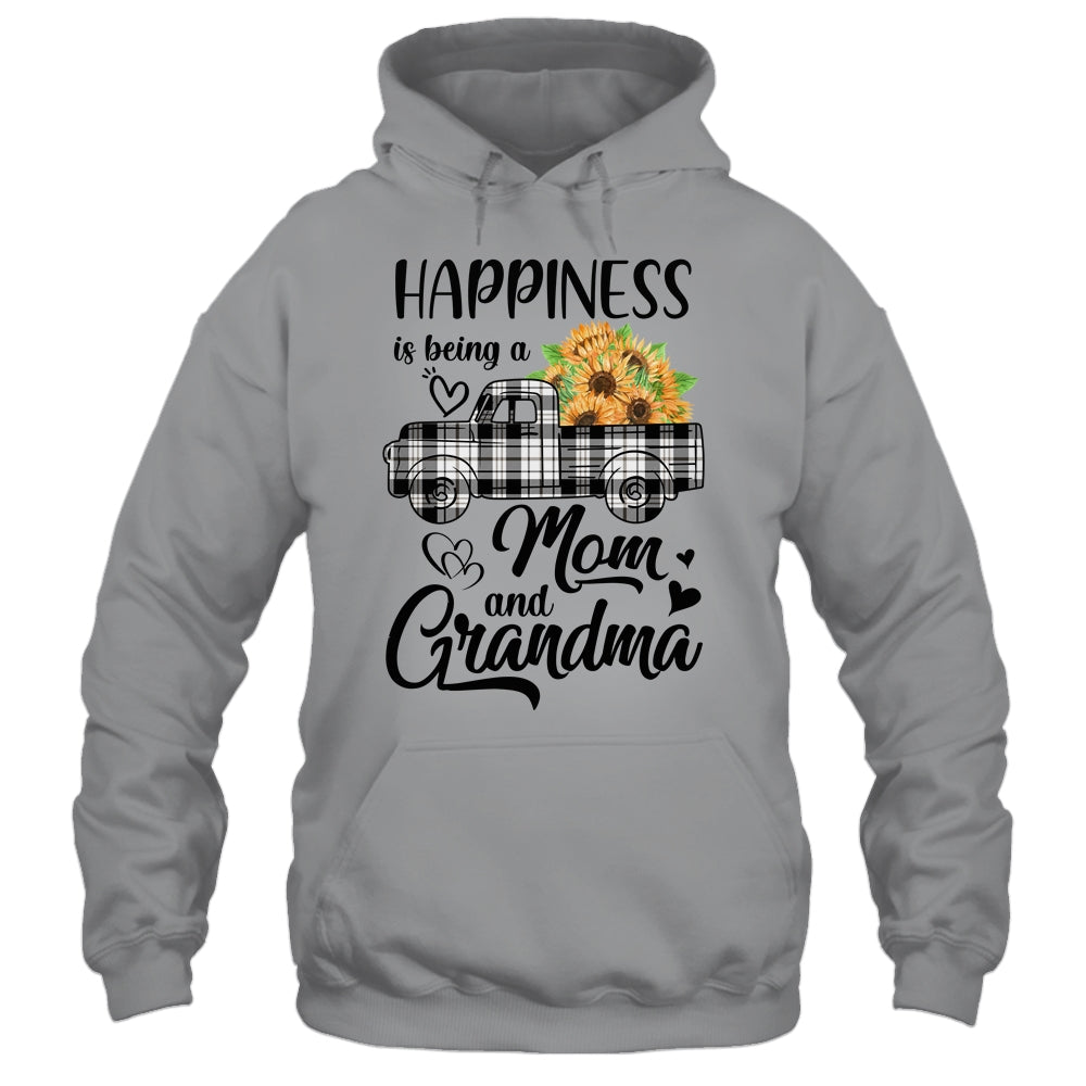 Happiness Is Being A Mom And Grandma Sunflower Shirt & Hoodie | siriusteestore