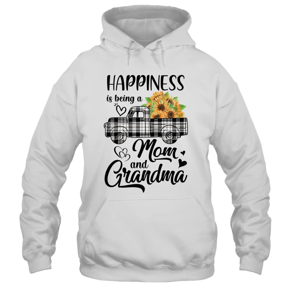 Happiness Is Being A Mom And Grandma Sunflower Shirt & Hoodie | siriusteestore