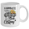Happiness Is Being A Mom And Granny Sunflower Mug | siriusteestore
