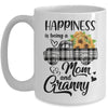 Happiness Is Being A Mom And Granny Sunflower Mug | siriusteestore
