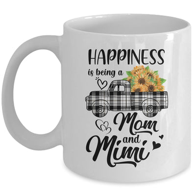 Happiness Is Being A Mom And Mimi Sunflower Mug | siriusteestore