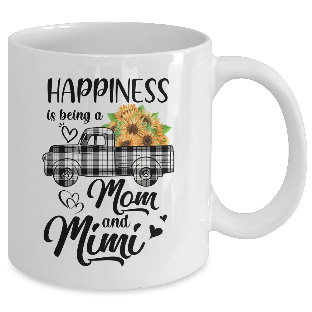 Happiness Is Being A Mom And Mimi Sunflower Mug | siriusteestore