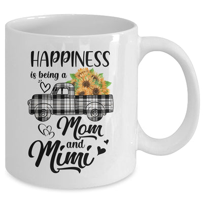 Happiness Is Being A Mom And Mimi Sunflower Mug | siriusteestore