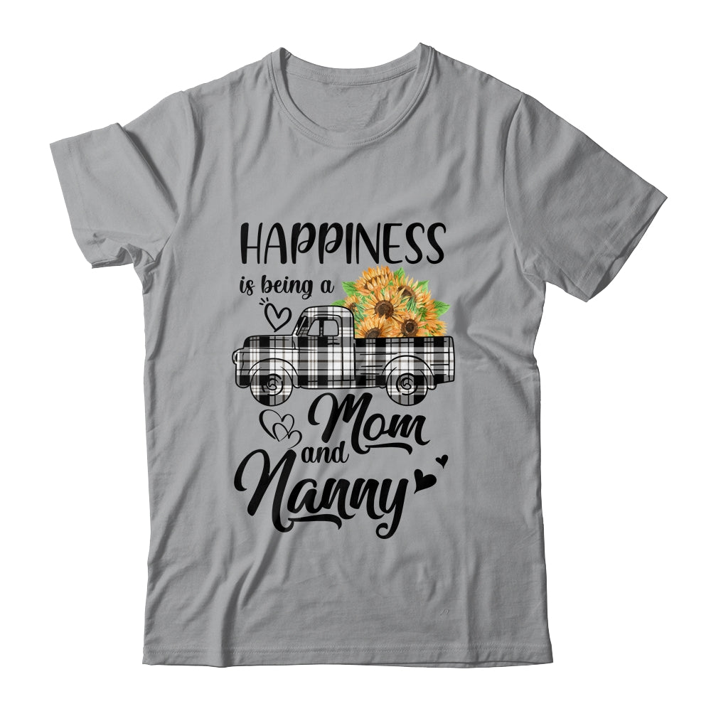Happiness Is Being A Mom And Nanny Sunflower Shirt & Hoodie | siriusteestore