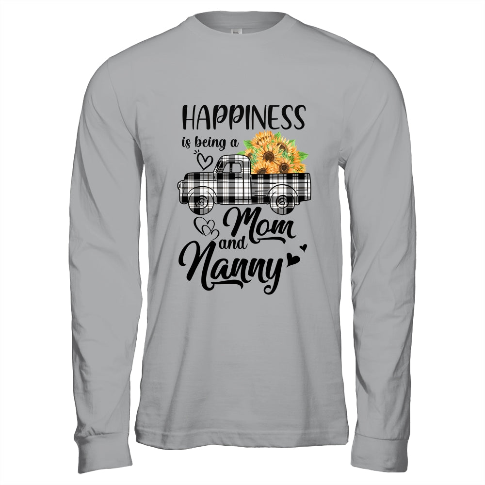 Happiness Is Being A Mom And Nanny Sunflower Shirt & Hoodie | siriusteestore