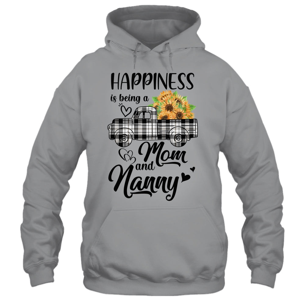 Happiness Is Being A Mom And Nanny Sunflower Shirt & Hoodie | siriusteestore