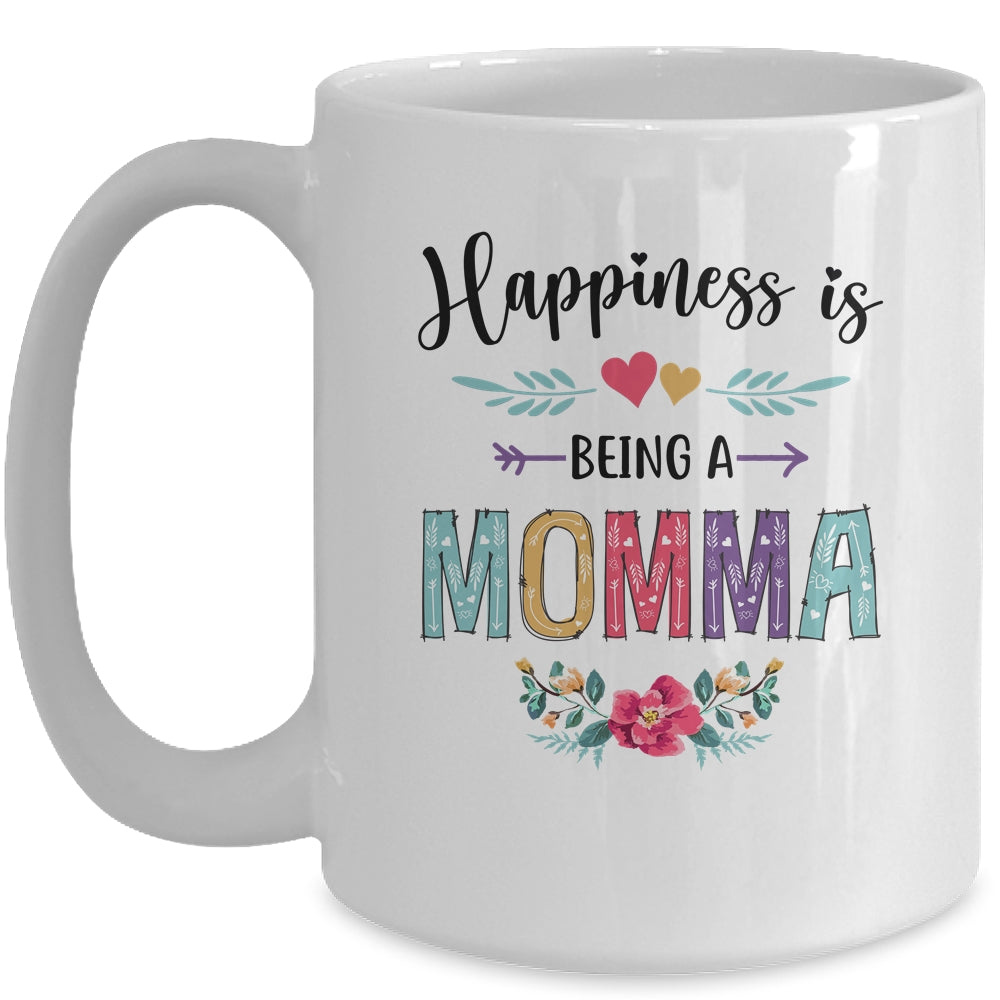 Happiness Is Being A Momma For The First Time Mothers Day Mug | siriusteestore