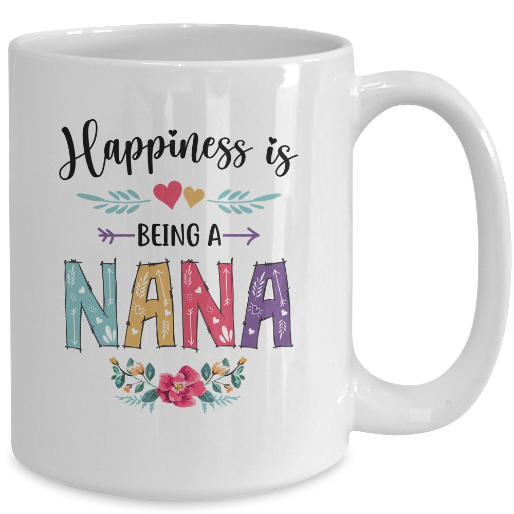 Happiness Is Being A Nana For The First Time Mothers Day Mug | siriusteestore