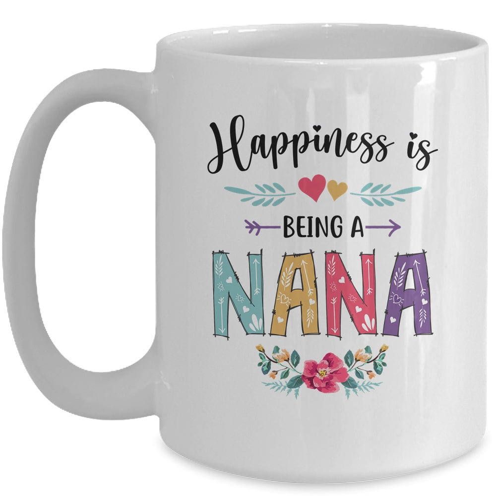 Happiness Is Being A Nana For The First Time Mothers Day Mug | siriusteestore