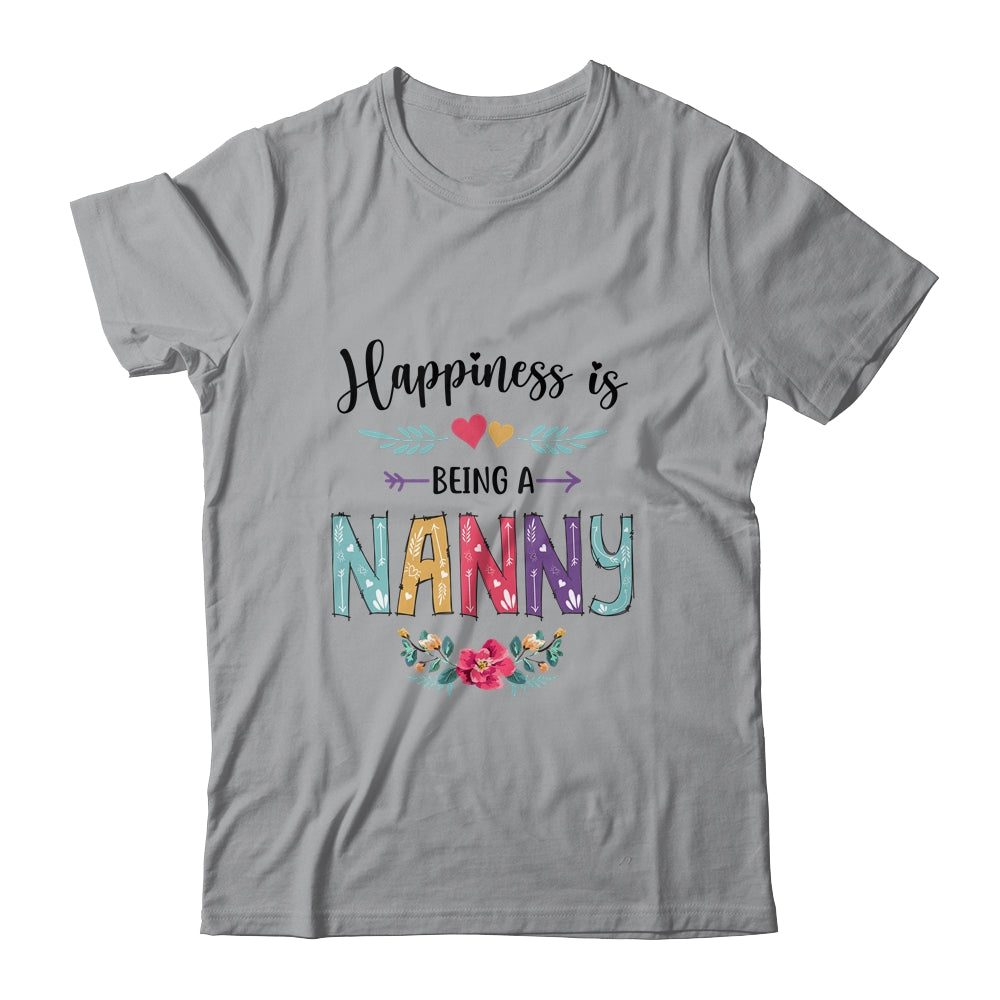 Happiness Is Being A Nanny For The First Time Mothers Day Shirt & Hoodie | siriusteestore