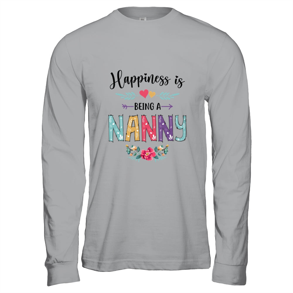 Happiness Is Being A Nanny For The First Time Mothers Day Shirt & Hoodie | siriusteestore