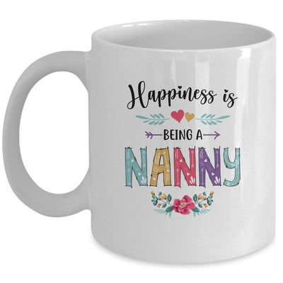 Happiness Is Being A Nanny For The First Time Mothers Day Mug | siriusteestore