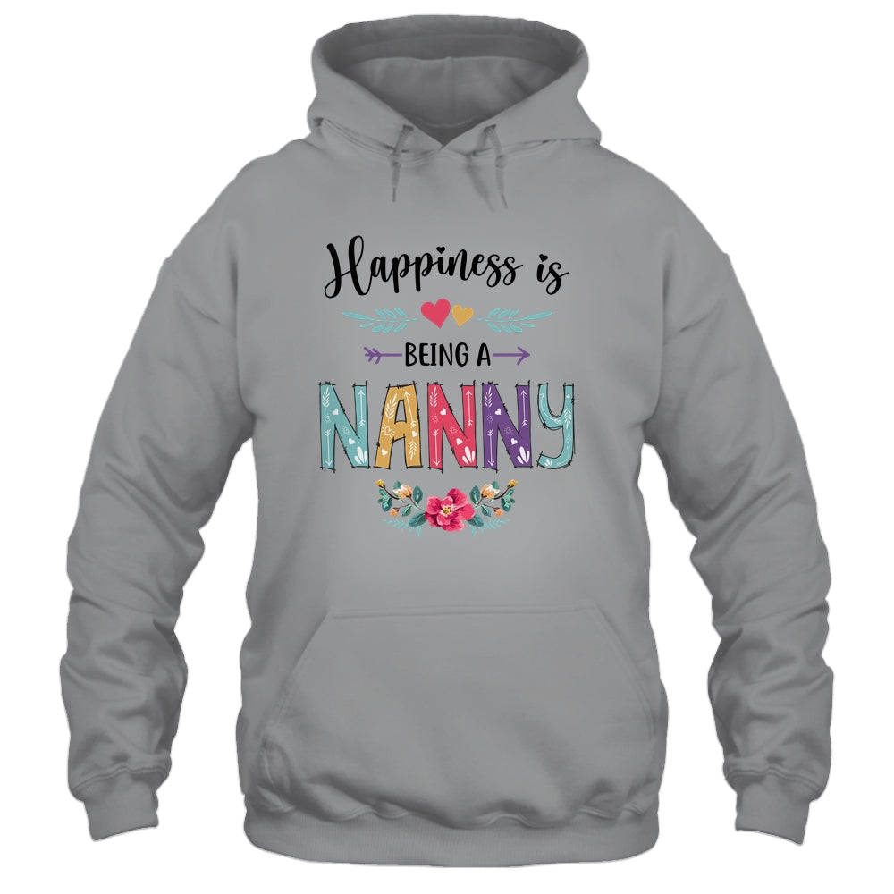 Happiness Is Being A Nanny For The First Time Mothers Day Shirt & Hoodie | siriusteestore