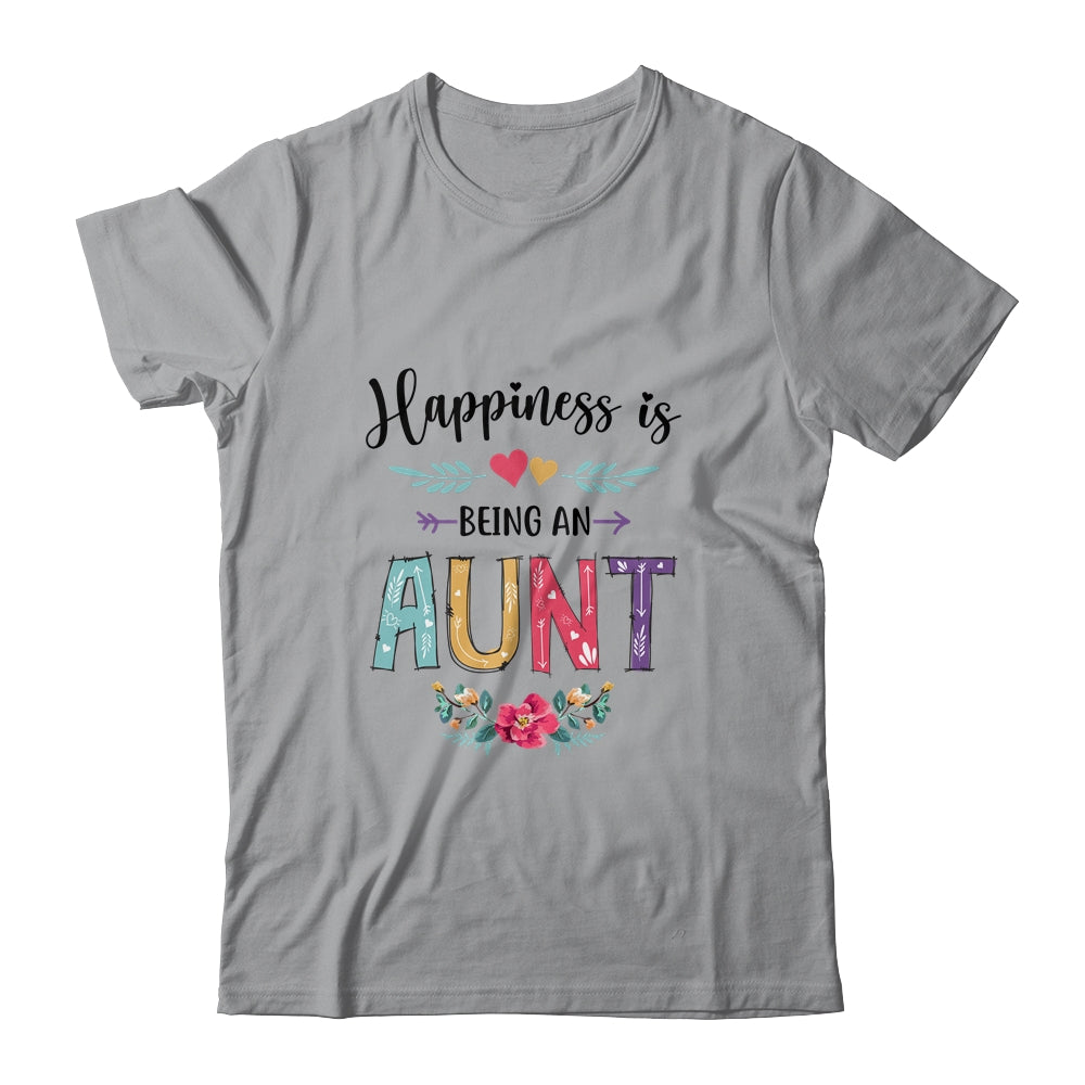 Happiness Is Being An Aunt For The First Time Mothers Day Shirt & Hoodie | siriusteestore