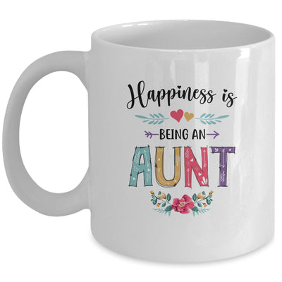 Happiness Is Being An Aunt For The First Time Mothers Day Mug | siriusteestore