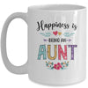 Happiness Is Being An Aunt For The First Time Mothers Day Mug | siriusteestore