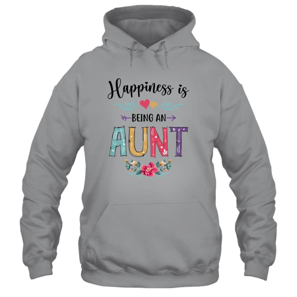Happiness Is Being An Aunt For The First Time Mothers Day Shirt & Hoodie | siriusteestore