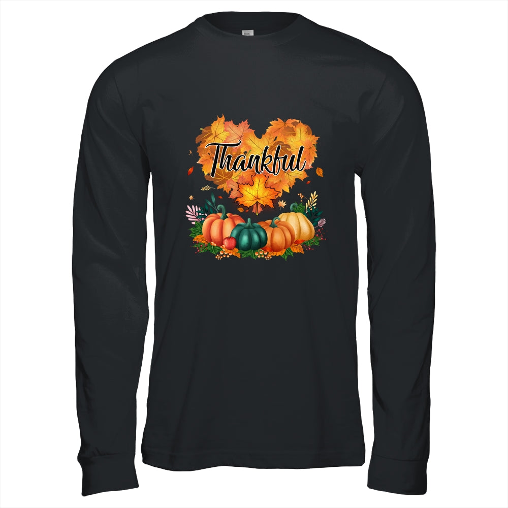 Happpy Thanksgiving Day Autumn Fall Maple Leaves Thankful Shirt & Hoodie | siriusteestore