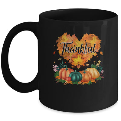 Happpy Thanksgiving Day Autumn Fall Maple Leaves Thankful Mug | siriusteestore
