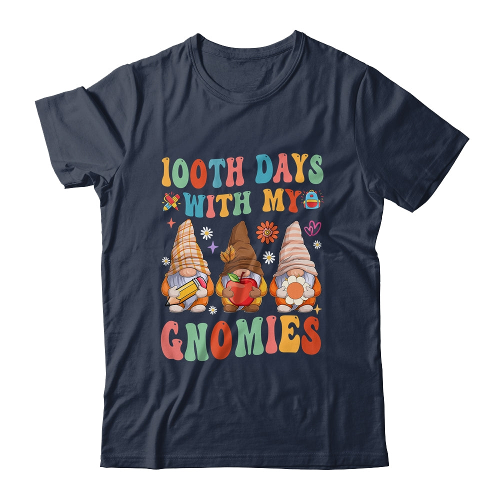 Happy 100Th Day Of School Gnome Teachers Students Groovy Shirt & Hoodie Shirt & Hoodie | siriusteestore