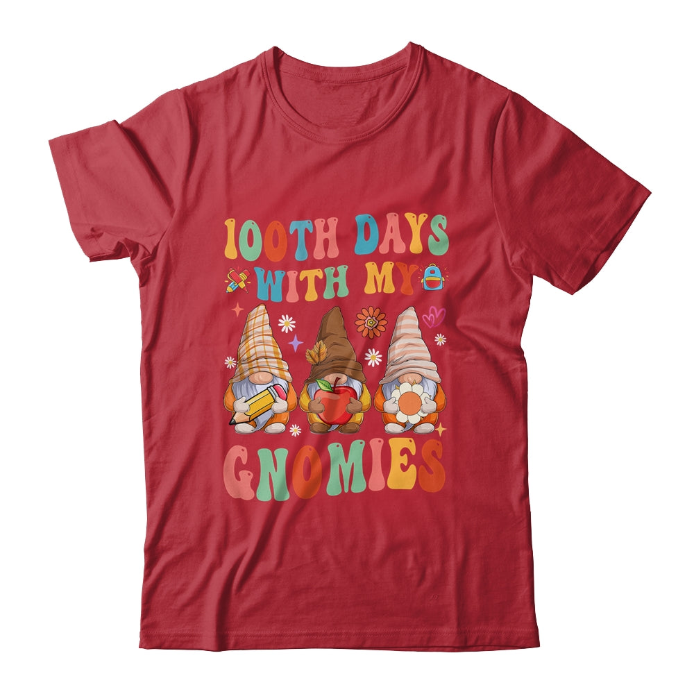 Happy 100Th Day Of School Gnome Teachers Students Groovy Shirt & Hoodie Shirt & Hoodie | siriusteestore
