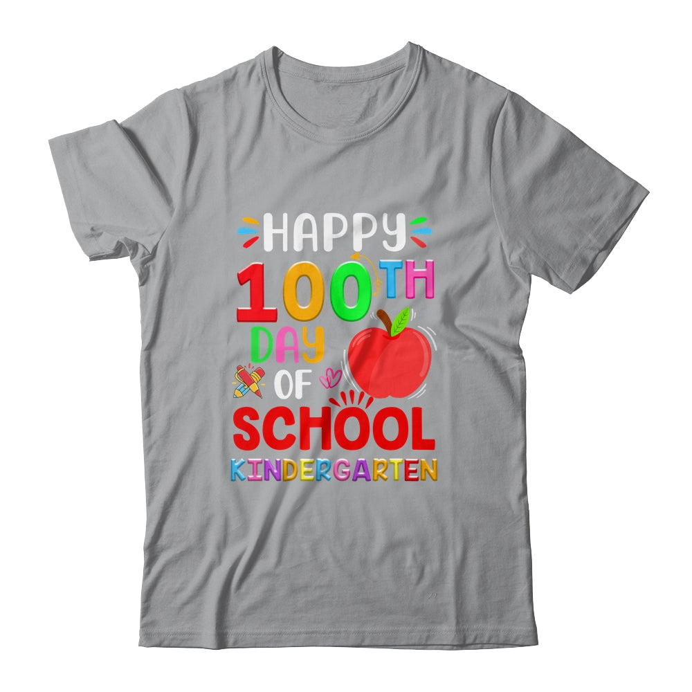 Happy 100th Day Of School Kindergarten Teacher Student Shirt & Hoodie | siriusteestore