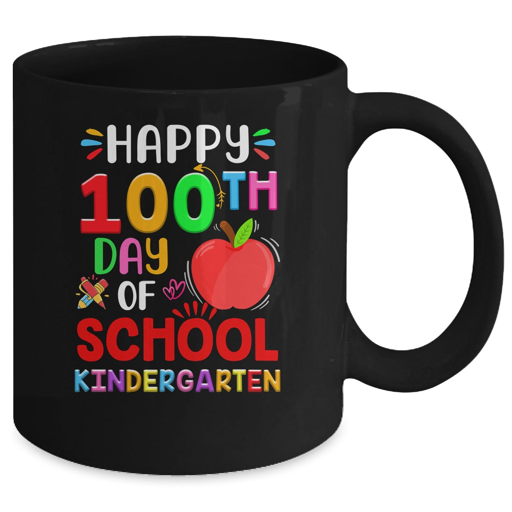 Happy 100th Day Of School Kindergarten Teacher Student Mug | siriusteestore