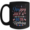 Happy 4 July And Yes It's My 60th Birthday Since July 1961 Mug | siriusteestore