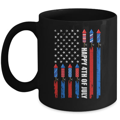Happy 4th Of July American Flag Fireworks Patriotic Mug | siriusteestore