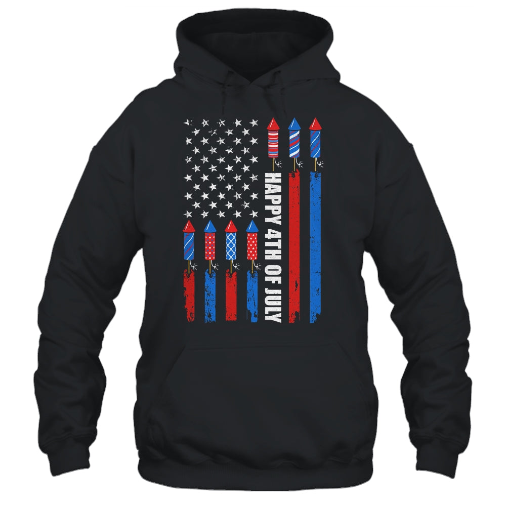 Happy 4th Of July American Flag Fireworks Patriotic Shirt & Tank Top | siriusteestore